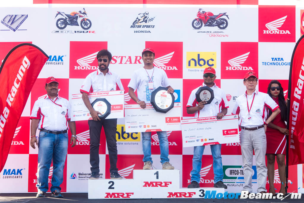 Honda Media Race Podium