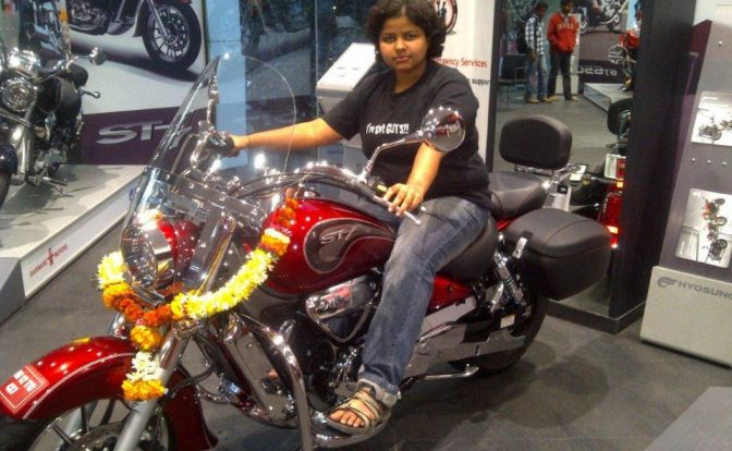 Hyosung ST7 Royale Woman Rider