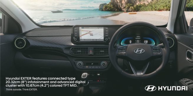 Hyundai Exter Dashboard