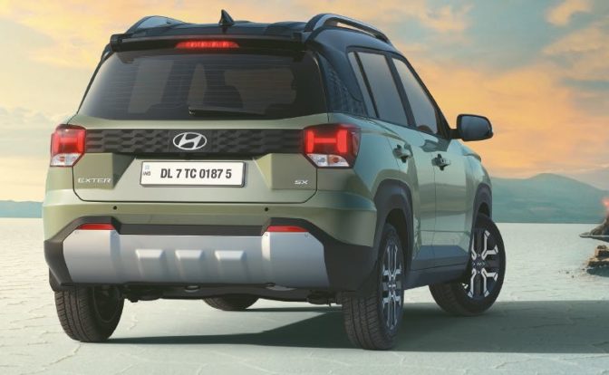 Hyundai Exter Rear Profile