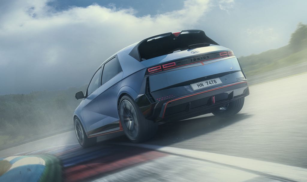 Rear profile of the car