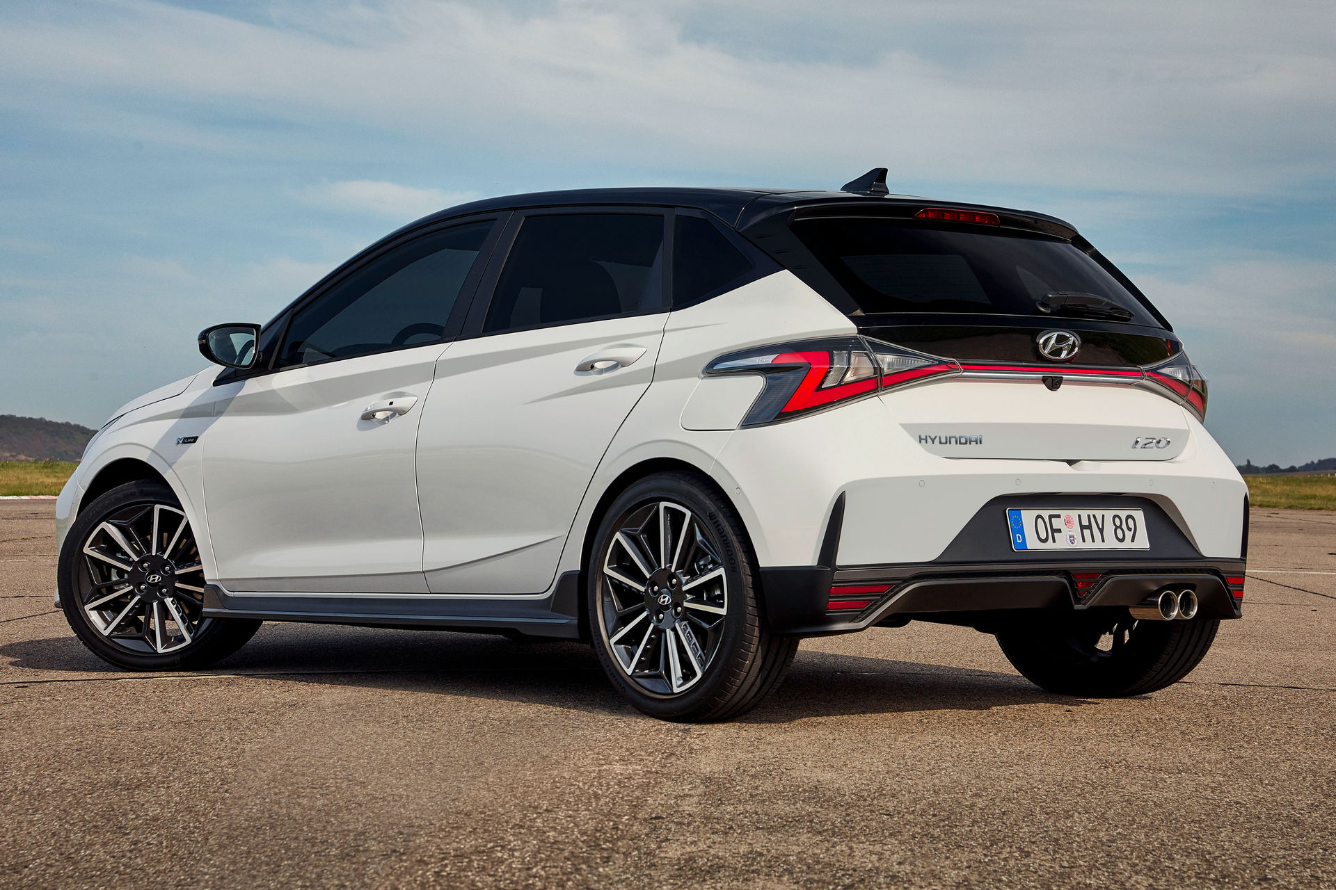Rear profile of the N Line variant of i20