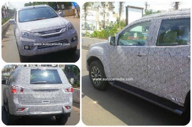 Isuzu MU-X Spied In India