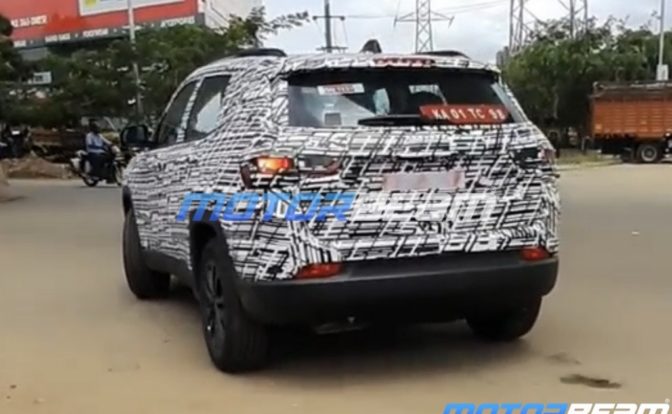 Jeep Compass Facelift Spotted Rear