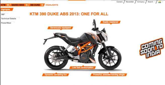 KTM 390 Duke Coming Soon