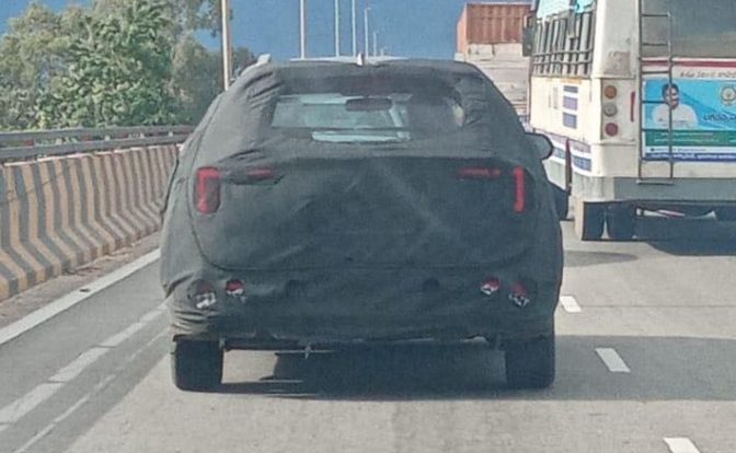 Kia Sonet Facelift Spotted Tail Lights