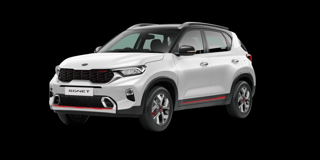 Kia Sonet GT Line White Pearl And Black