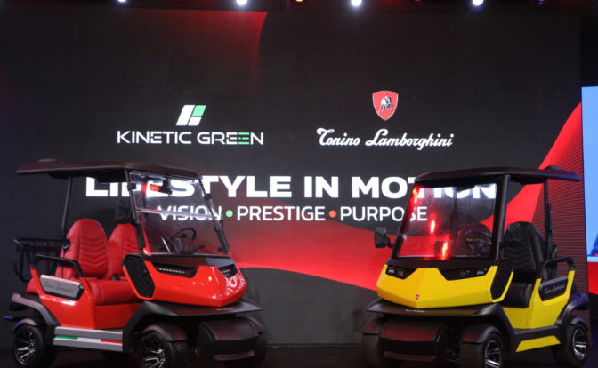 Kinetic Green Tonino Lamborghini electric cart front