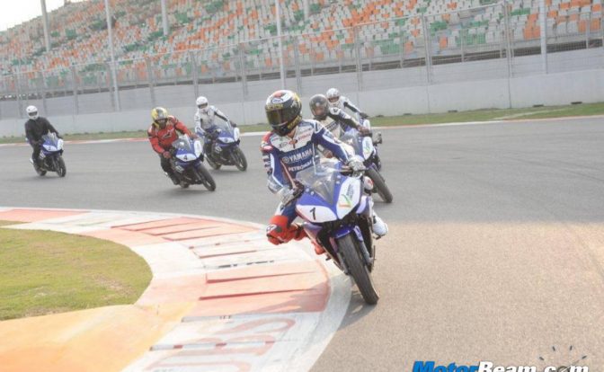 Lorenzo On R15 At Budh Circuit