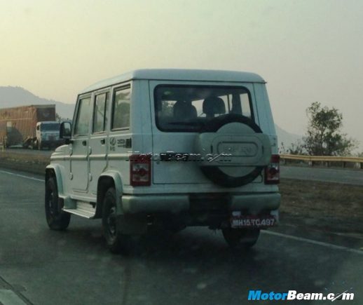 Mahindra Bolero spy shots rear