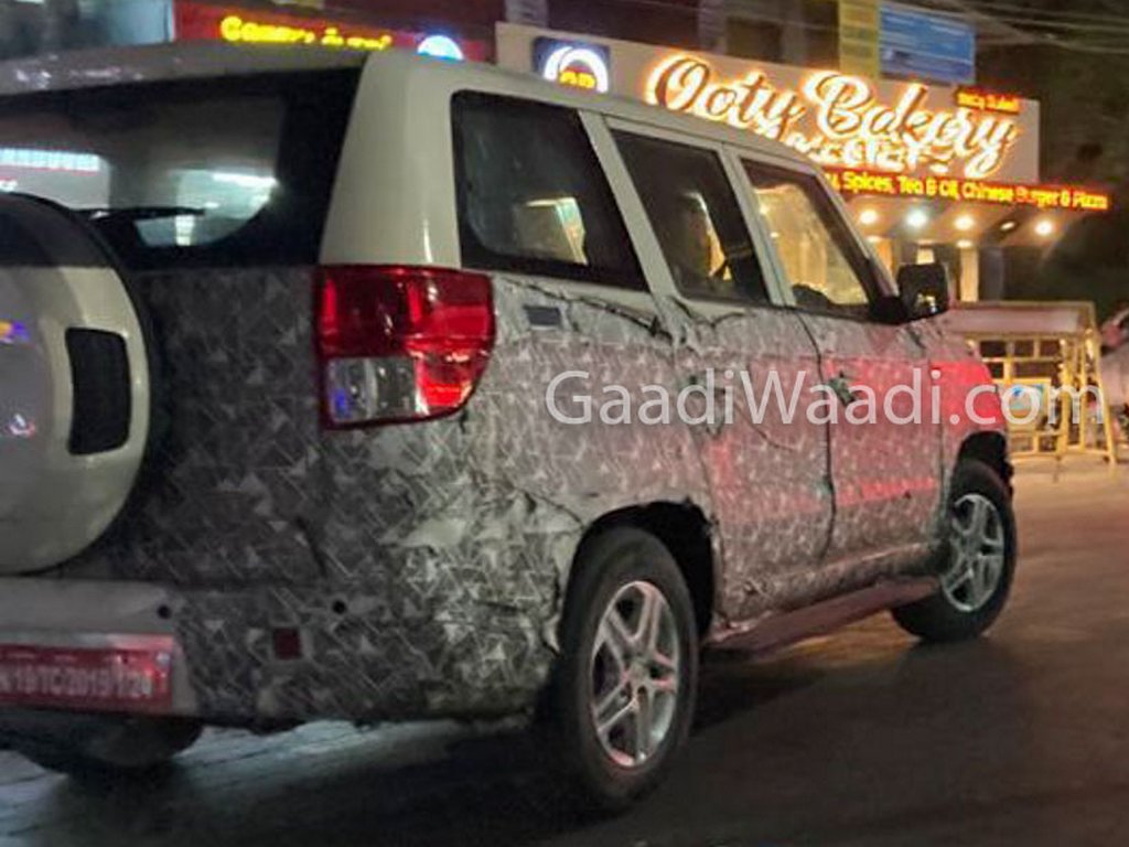 Mahindra TUV300 Plus Facelift Spied Rear