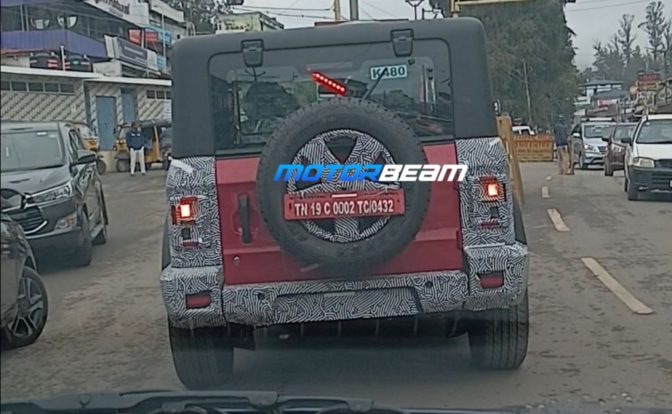 Mahindra Thar 3 Door Facelift Rear