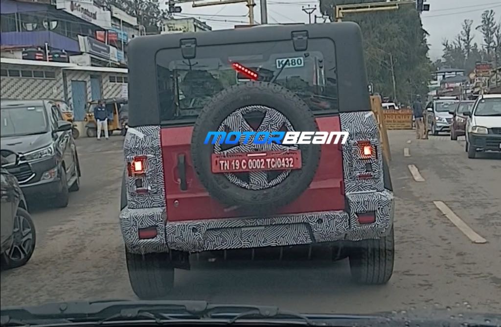 Mahindra Thar 3 Door Facelift Rear