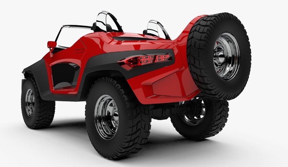 Rear profile of the modified car