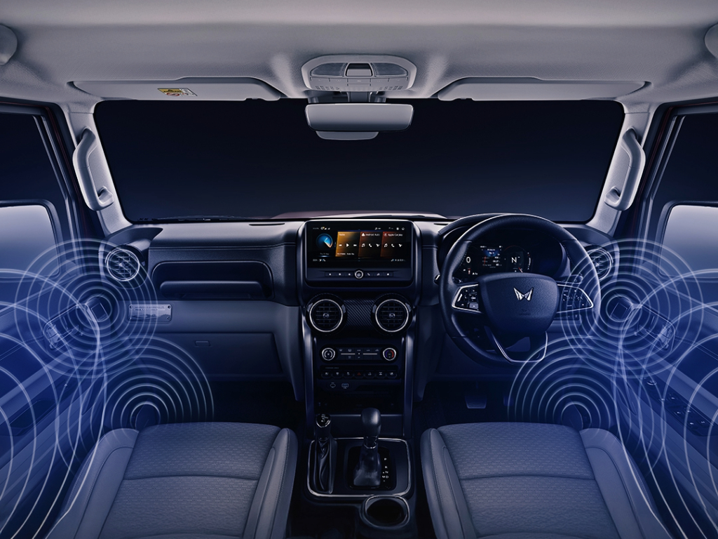 Mahindra Thar ROXX Dolby Atmos interior