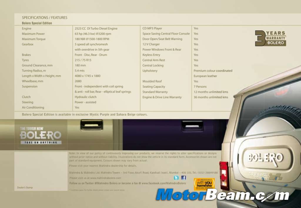 Mahindra_Bolero_Special_Edition_Features Mahindra_Bolero_Special_Edition_Features