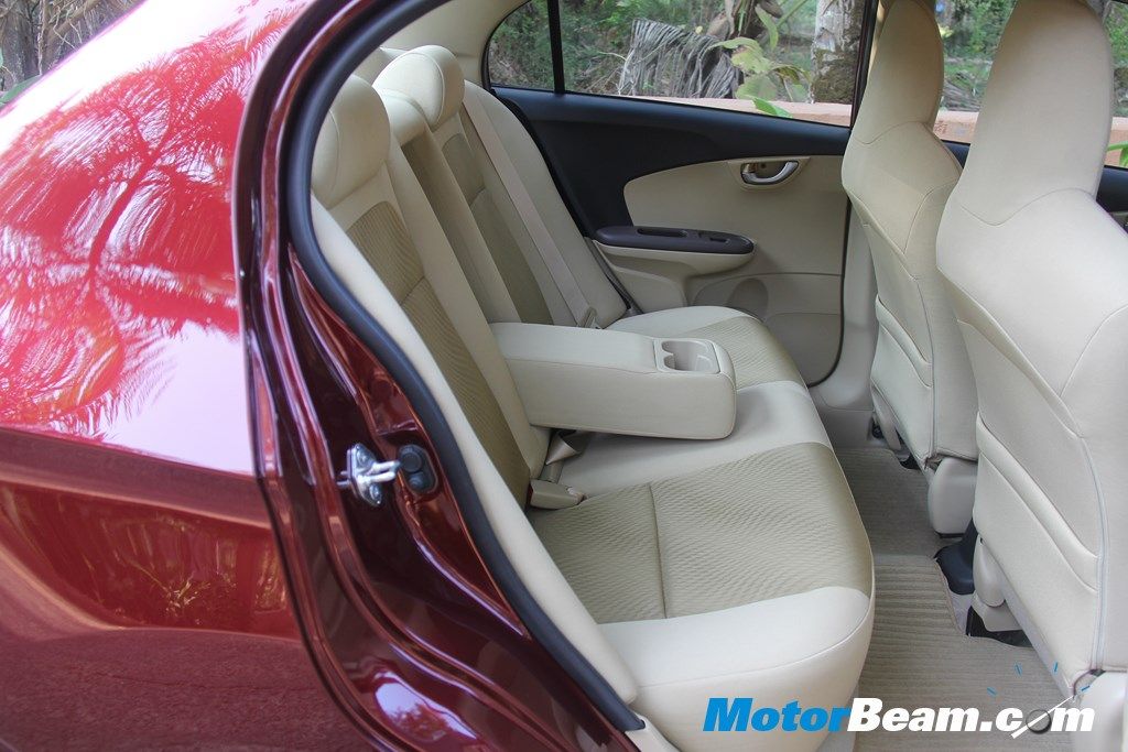 Maruti DZire vs Honda Amaze Rear Seat