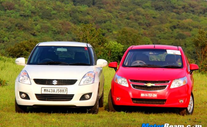 Maruti Swift vs Chevrolet Sail Shootout