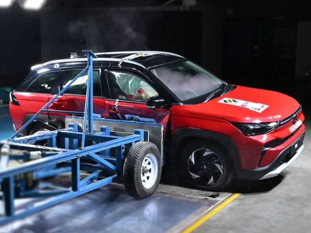 Maruti Victoris side impact crash
