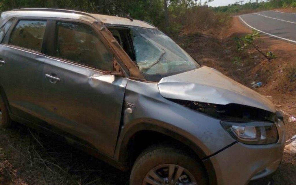 Maruti Vitara Brezza Accident
