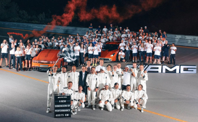 Mercedes AMG GT XX with drivers