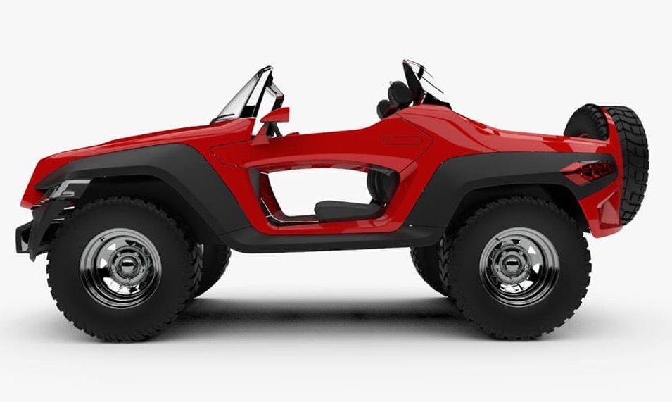 Side profile of the rendering