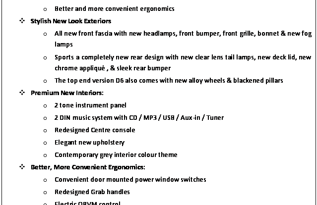 New Look Verito Features