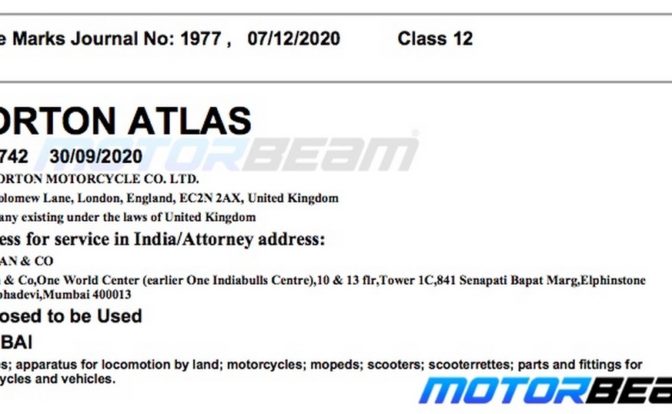 Norton Motorcycles Atlas Trademark