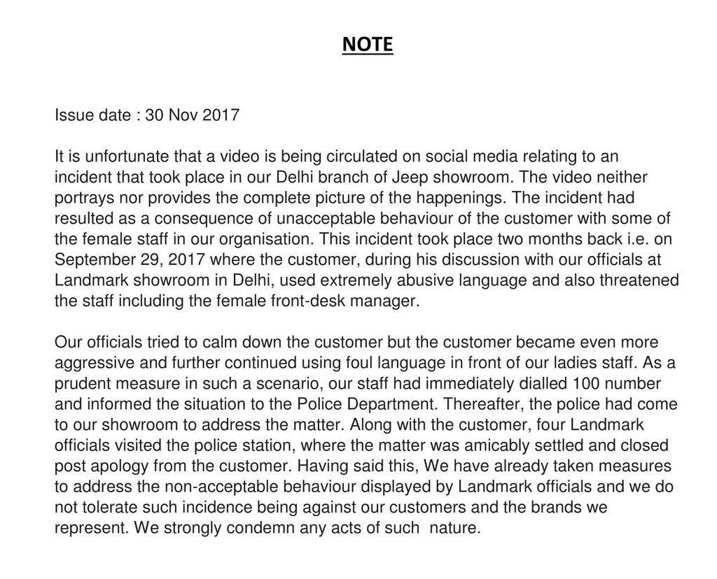 Note By Landmark Showroom