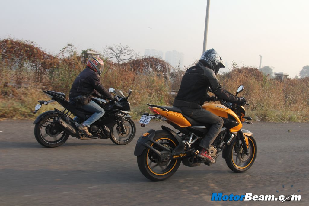 Pulsar 200 NS vs Yamaha R15 Shootout Pulsar 200 NS vs Yamaha R15 Shootout