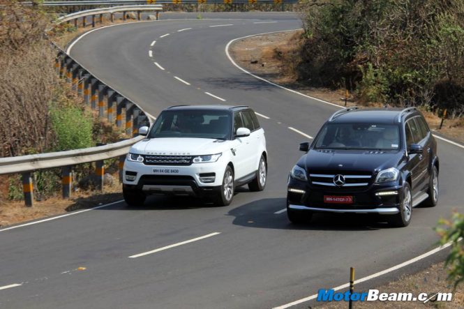 Range Rover Sport vs Mercedes GL63 AMG Shootout