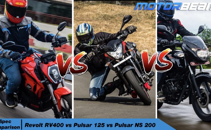 Revolt RV400 vs Bajaj Pulsar 125 vs NS 200 - Spec Comparison Video