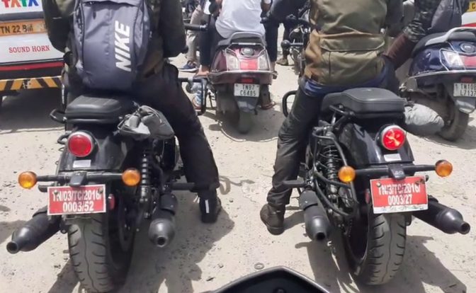 Royal Enfield Shotgun Rear Spied