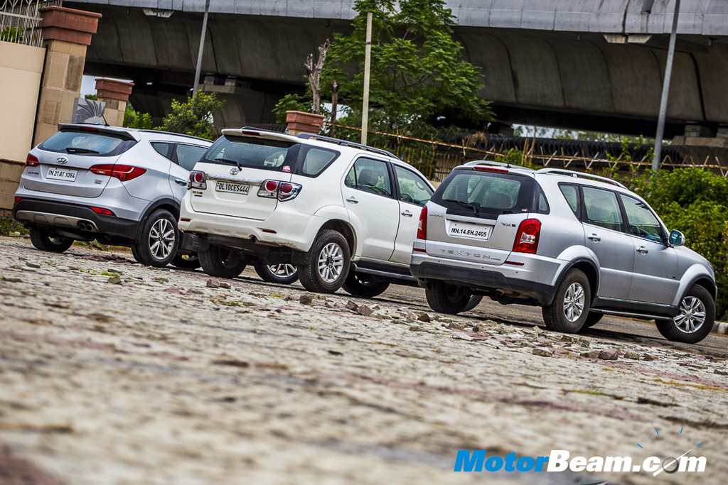 Santa Fe vs Fortuner vs Rexton Comparo Rear