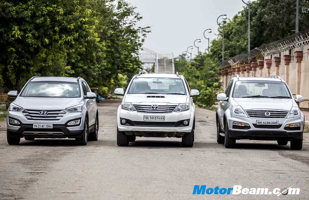 Santa Fe vs Fortuner vs Rexton Shootout Front