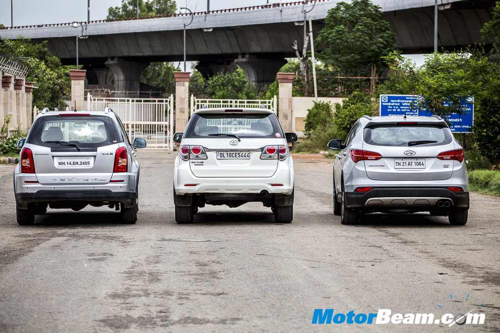 Santa Fe vs Fortuner vs Rexton Shootout Rear