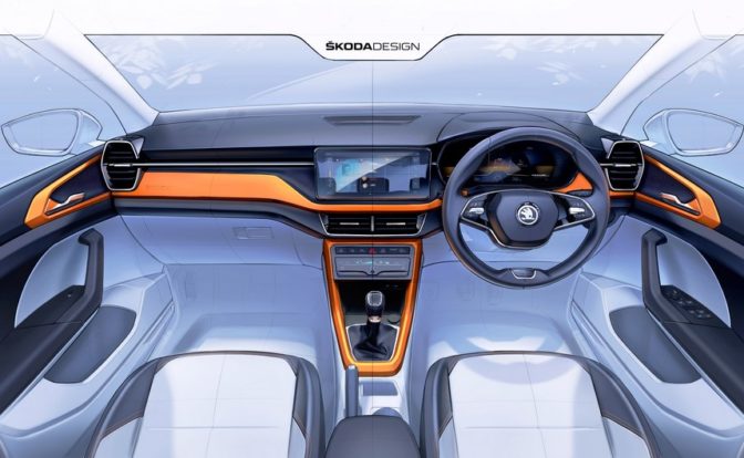 Skoda Kushaq Interior Design Sketch