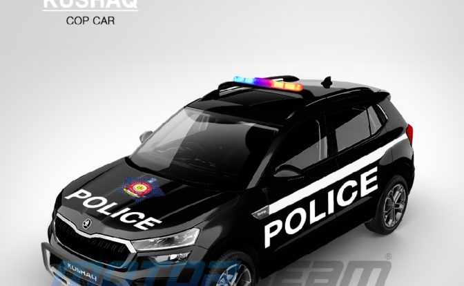 Skoda Kushaq Render Police Patrol Vehicle