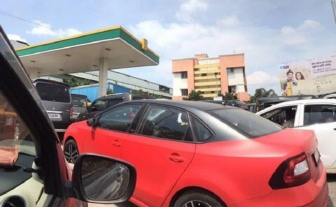 Skoda Rapid CNG Spotted