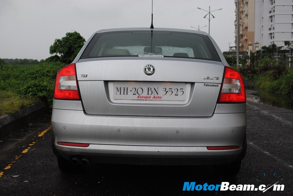 Skoda_Laura_DSG_AT_Test_Drive_Review (203) Skoda Laura - Rear