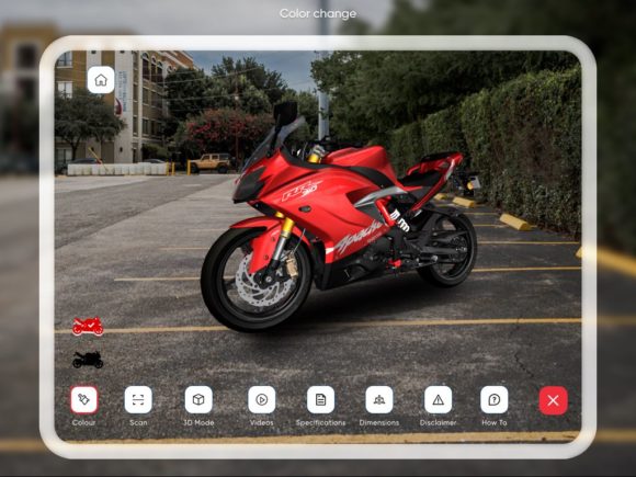 TVS ARIVE App Colour Change