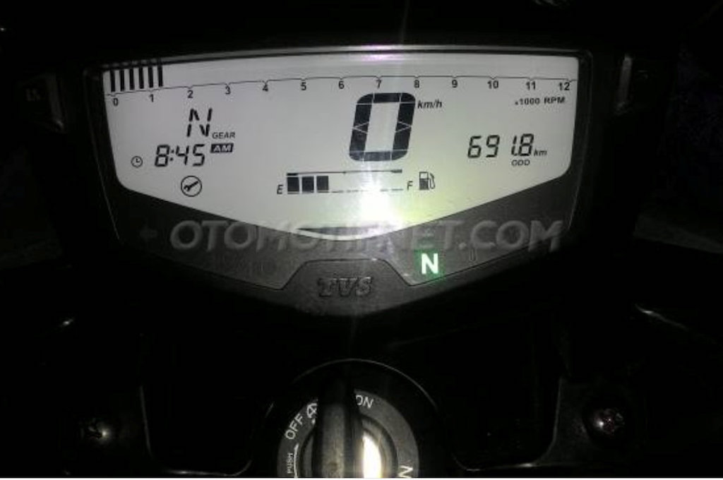 TVS Apache 200 Digital Console Spied