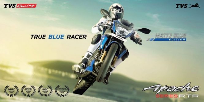 TVS Apache Matte Blue Official
