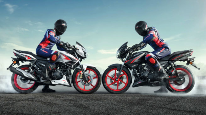 TVS Apache RTR 160 2V side