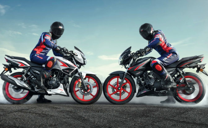 TVS Apache RTR 160 2V side