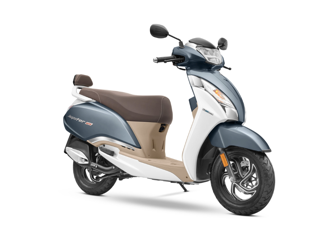 TVS Jupiter 125 Ivory Grey front