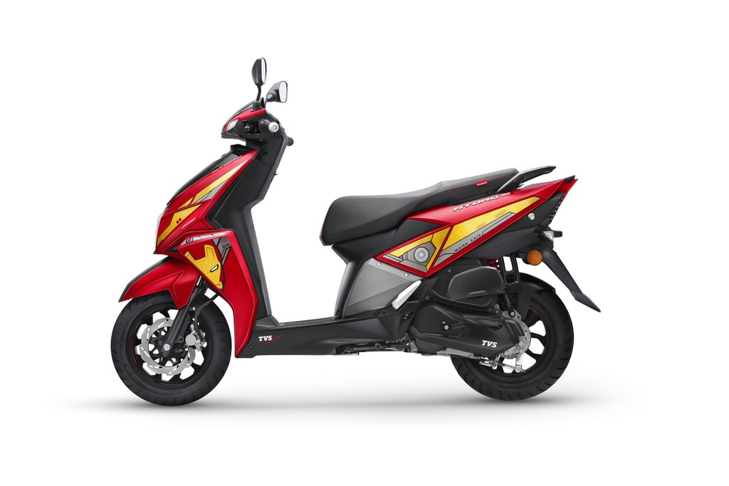 TVS NTorq SuperSquad Edition Invincible Red Side