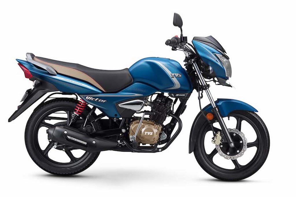 TVS Victor Premium Edition Matte Blue