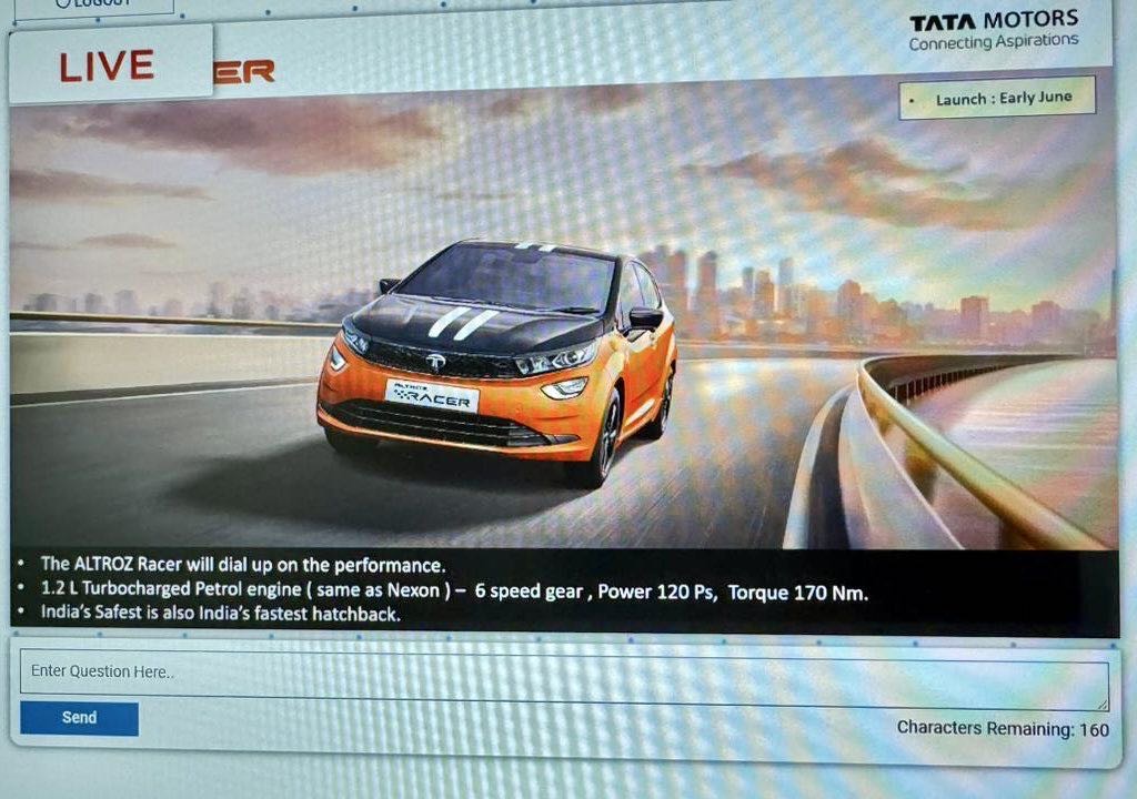 Tata Altroz Racer Launch