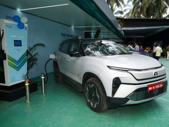 Tata Harrier EV charging
